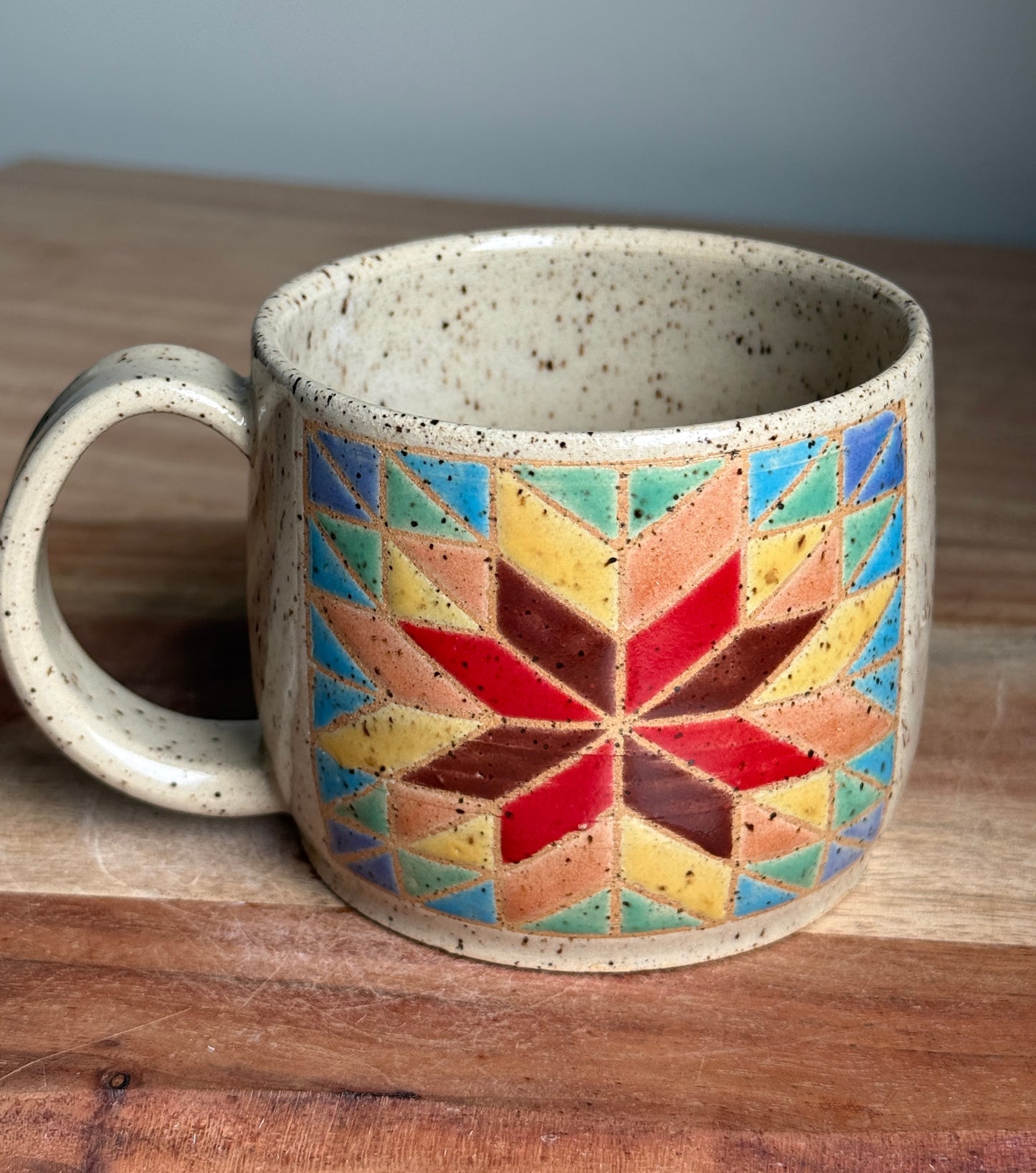 Rainbow Quilt Mug I
