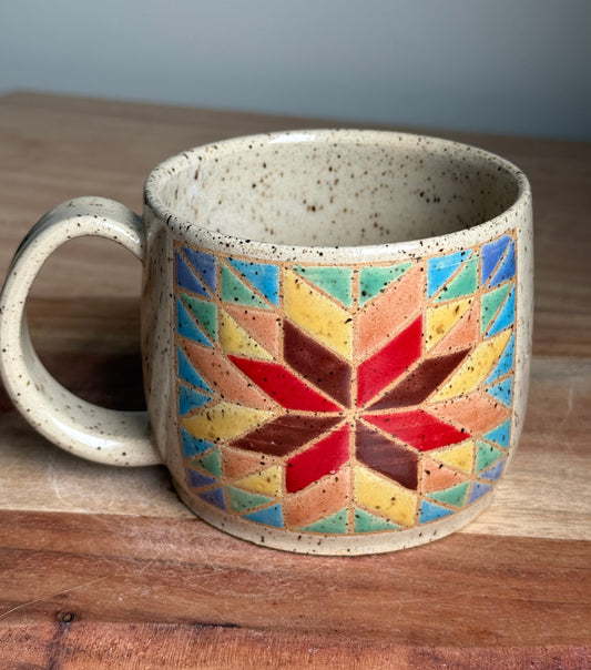 Rainbow Quilt Mug I