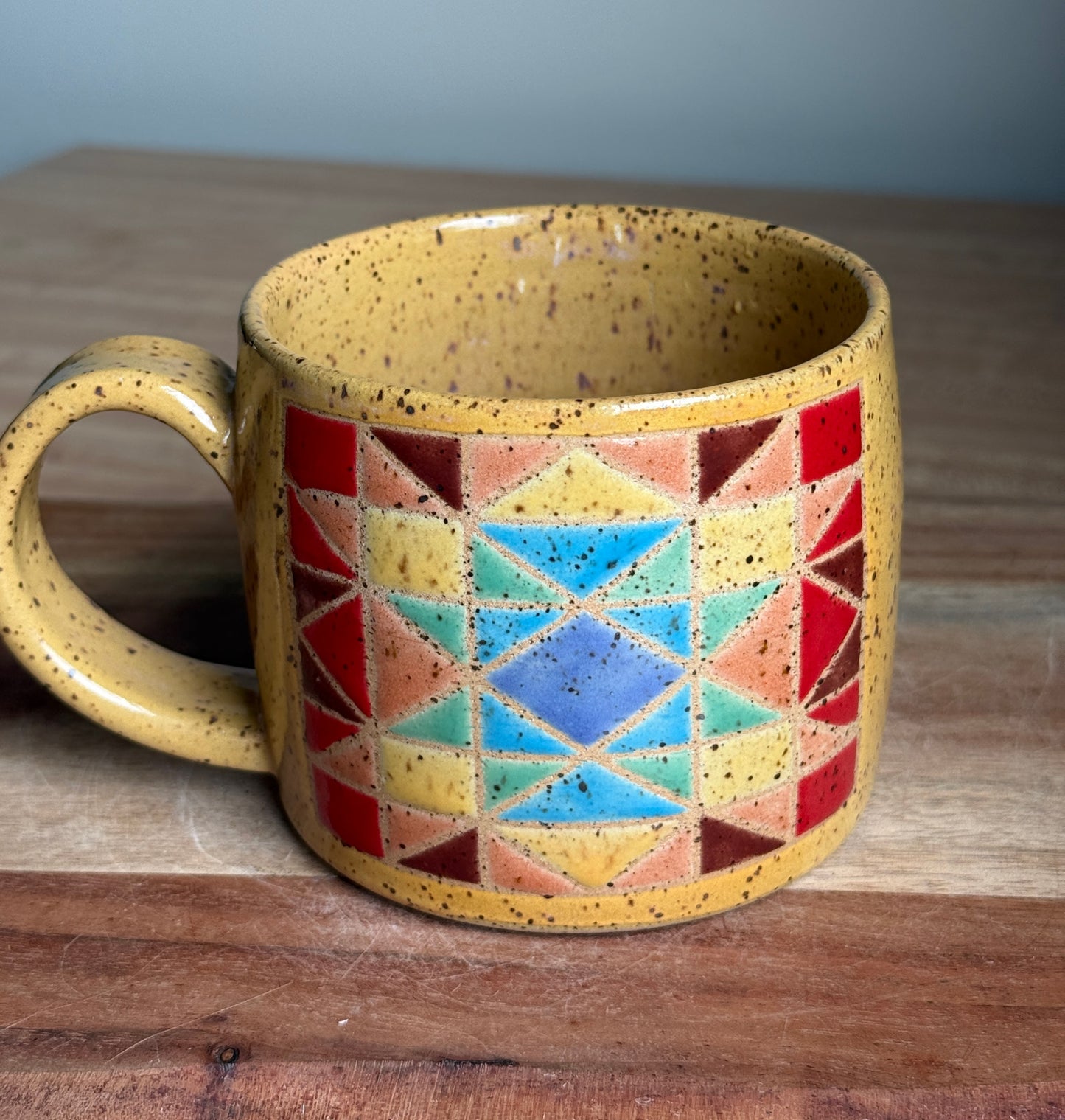 Rainbow Quilt Mug L (Yellow)