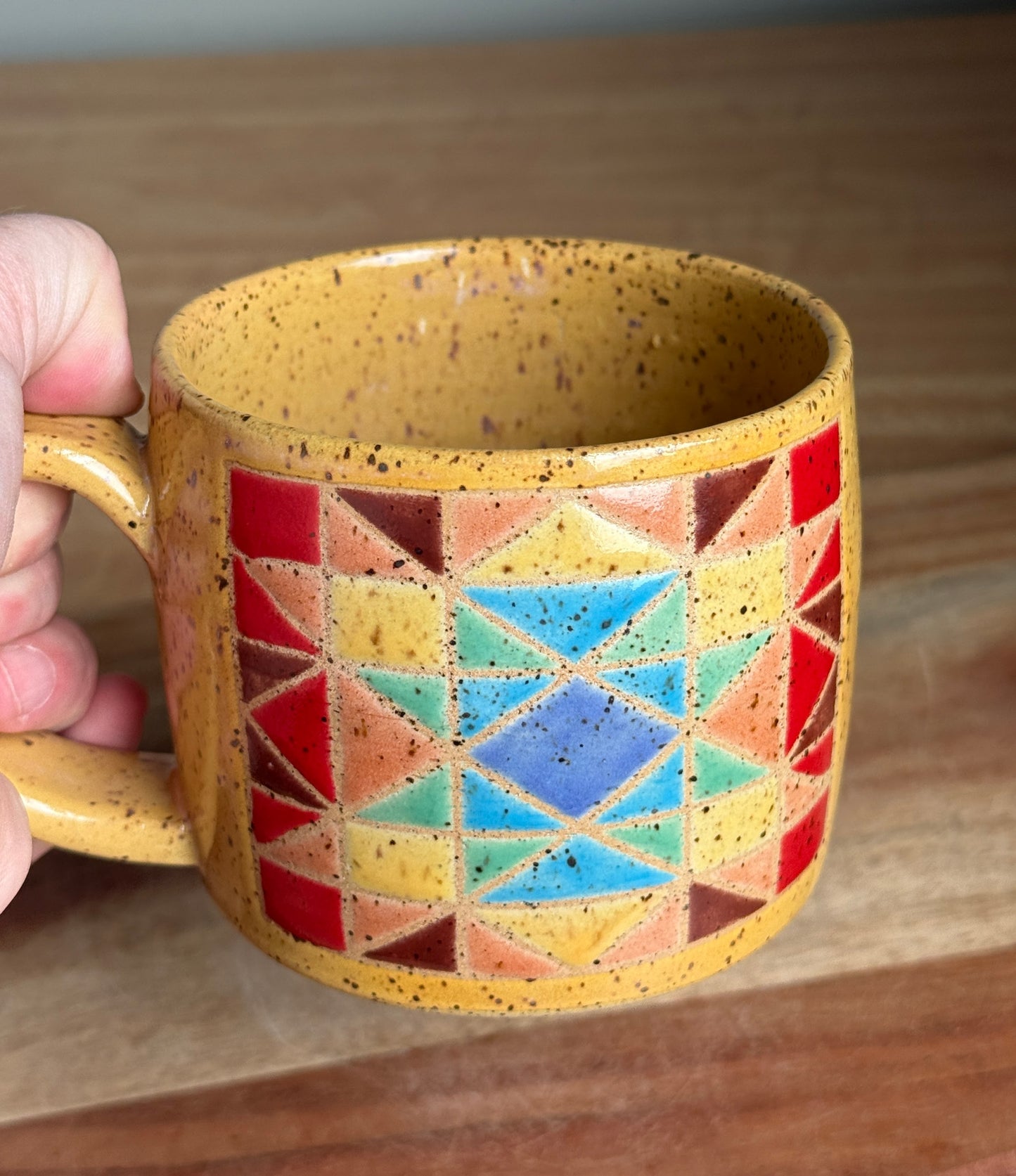 Rainbow Quilt Mug L (Yellow)