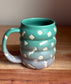 Retro Matte Teal/Gray Ombre Mug