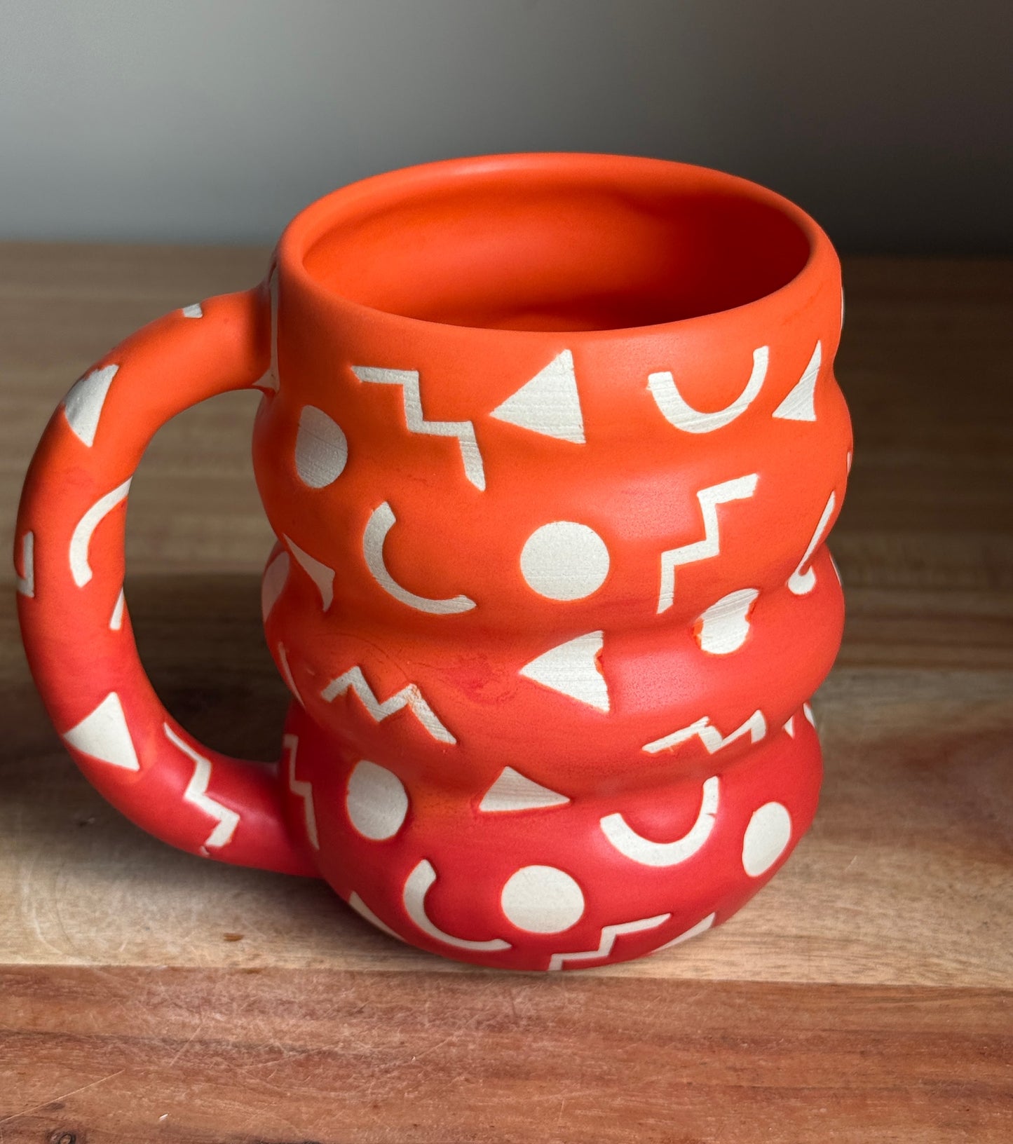 Retro Matte Orange Ombre Mug
