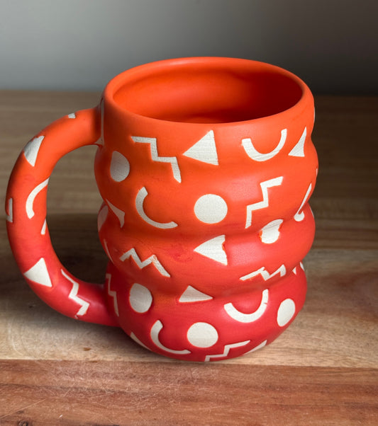 Retro Matte Orange Ombre Mug