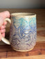 Abstract Carved Mug (Purple/Blue)