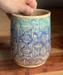 Abstract Carved Mug (Purple/Blue)