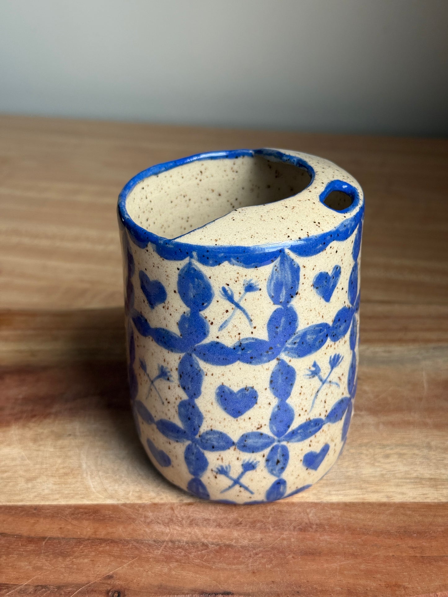 Lil' Sipper with Painted Pattern (Blue)