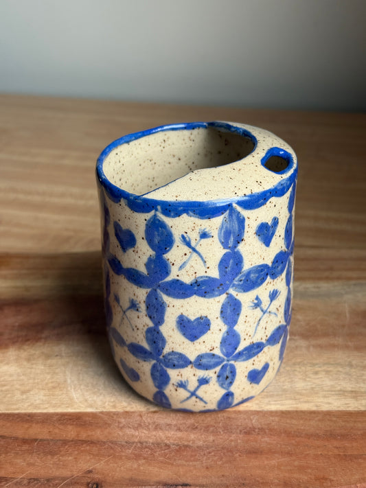 Lil' Sipper with Painted Pattern (Blue)