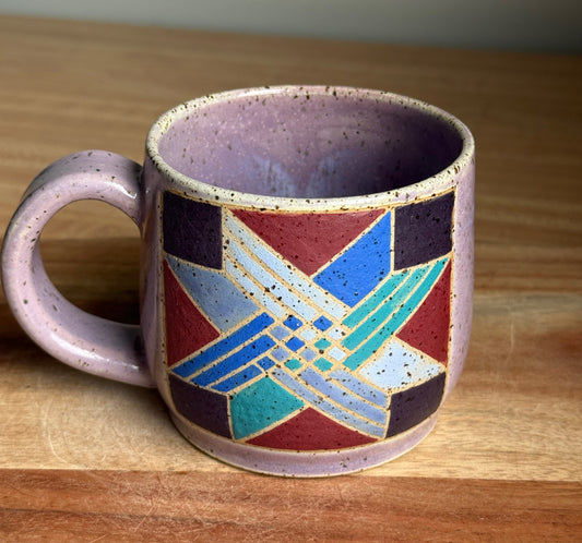 Rainbow Quilt Mug M (Purple)