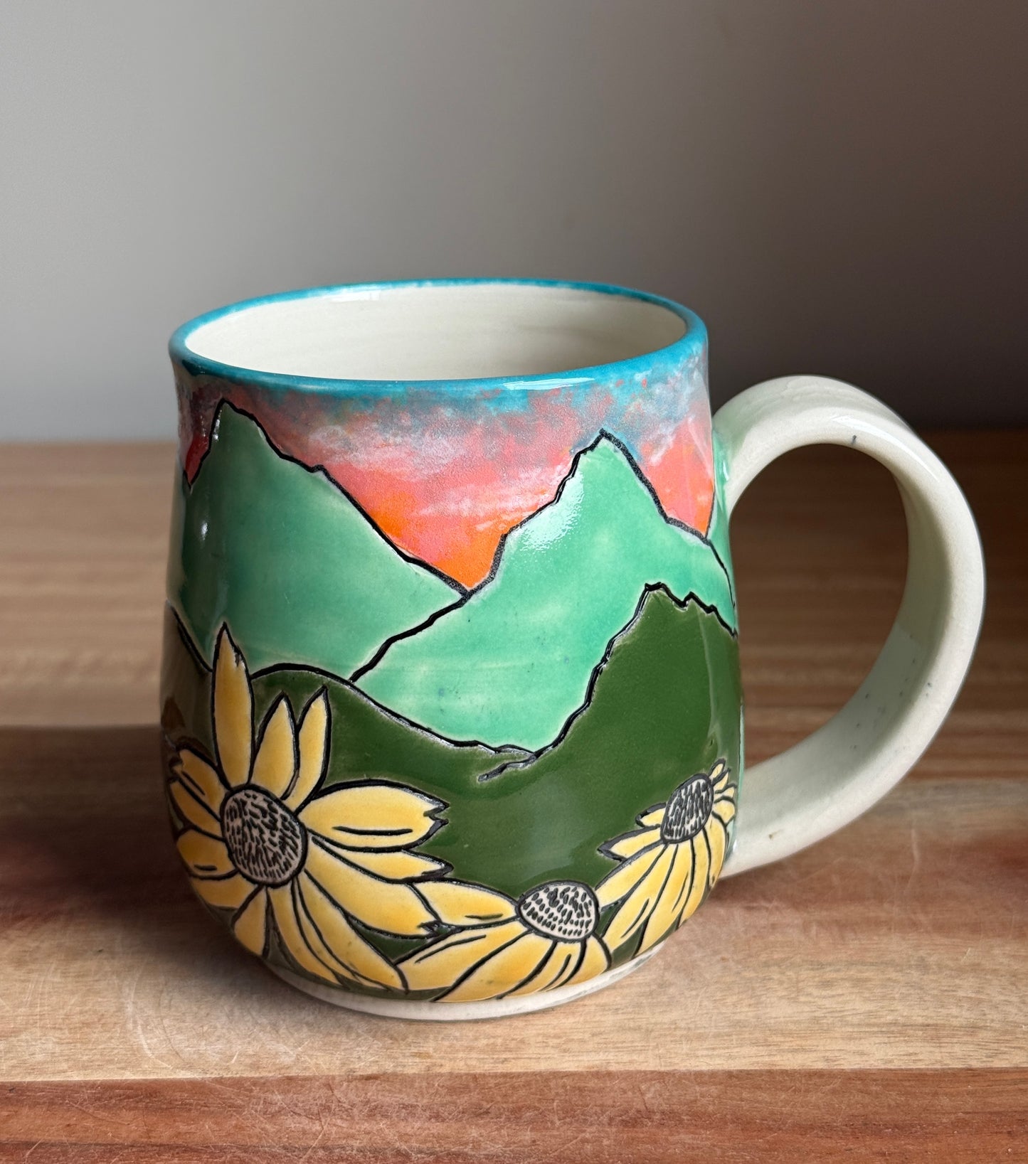 Mountain and Cabin Scene Mug