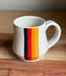 White Mug with Vertical Stripes