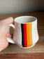 White Mug with Vertical Stripes