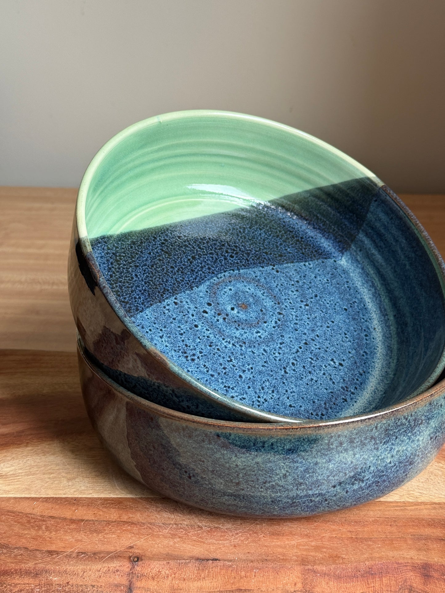 Blue/Green Bowl Plate Set