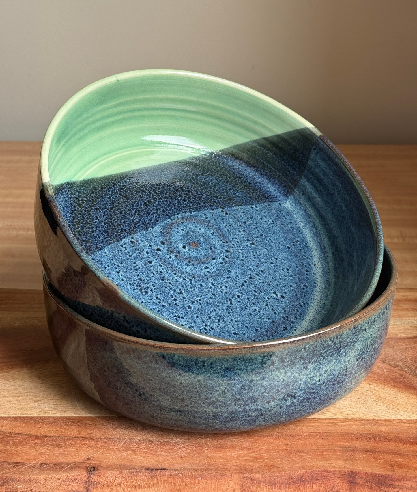 Blue/Green Bowl Plate Set