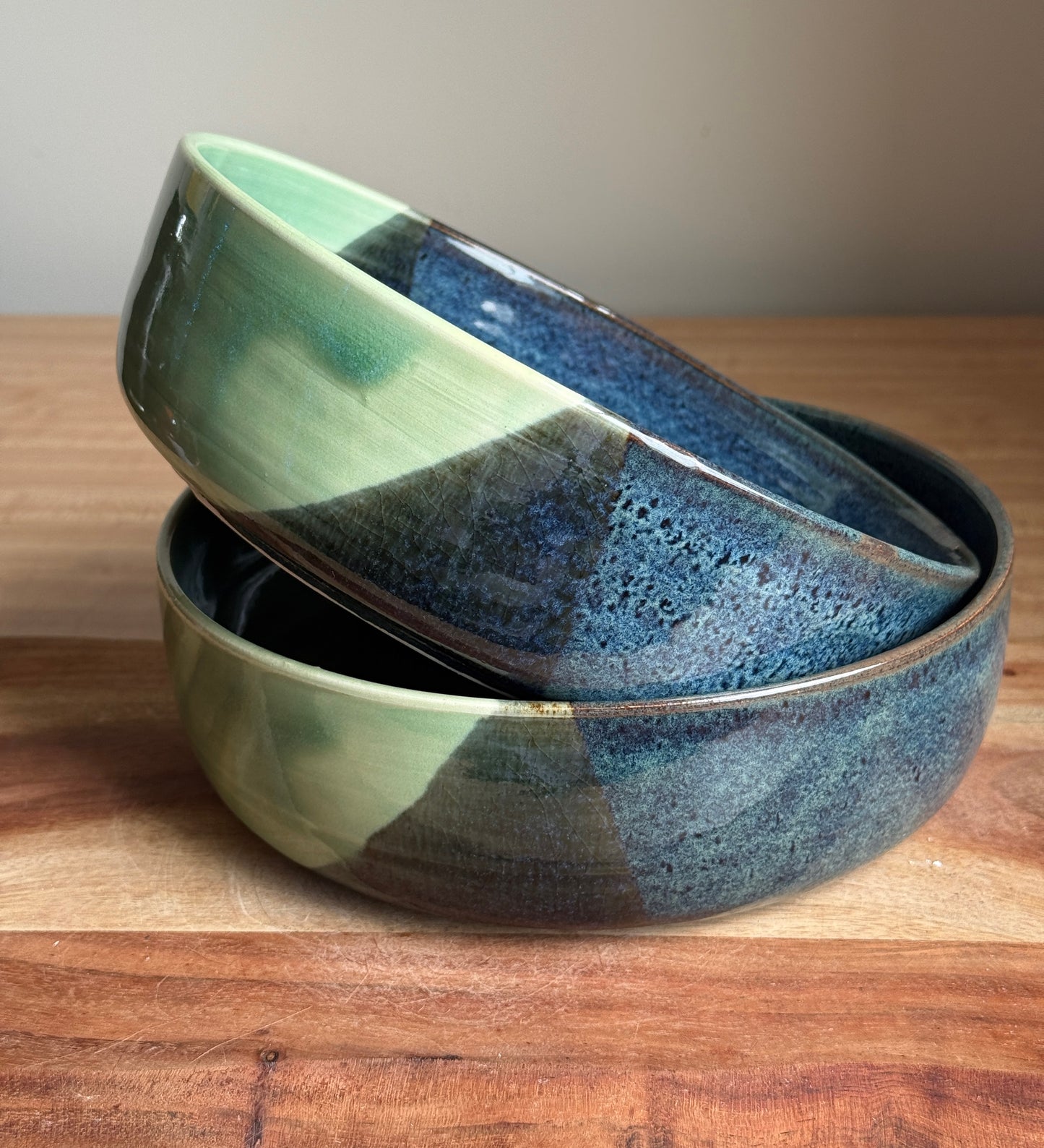 Blue/Green Bowl Plate Set