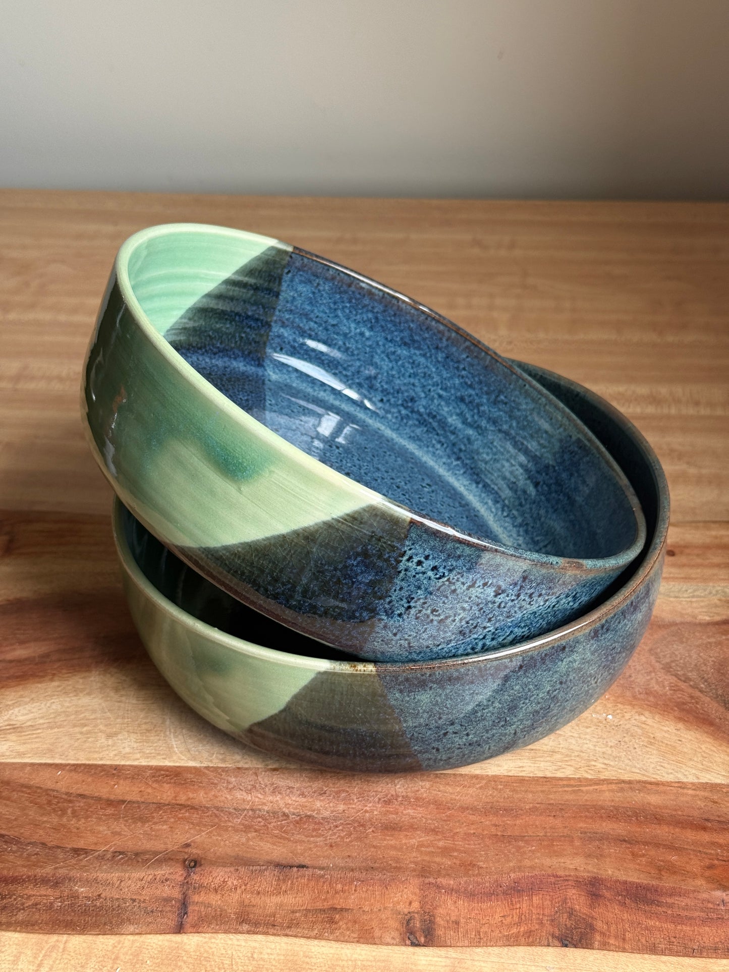 Blue/Green Bowl Plate Set