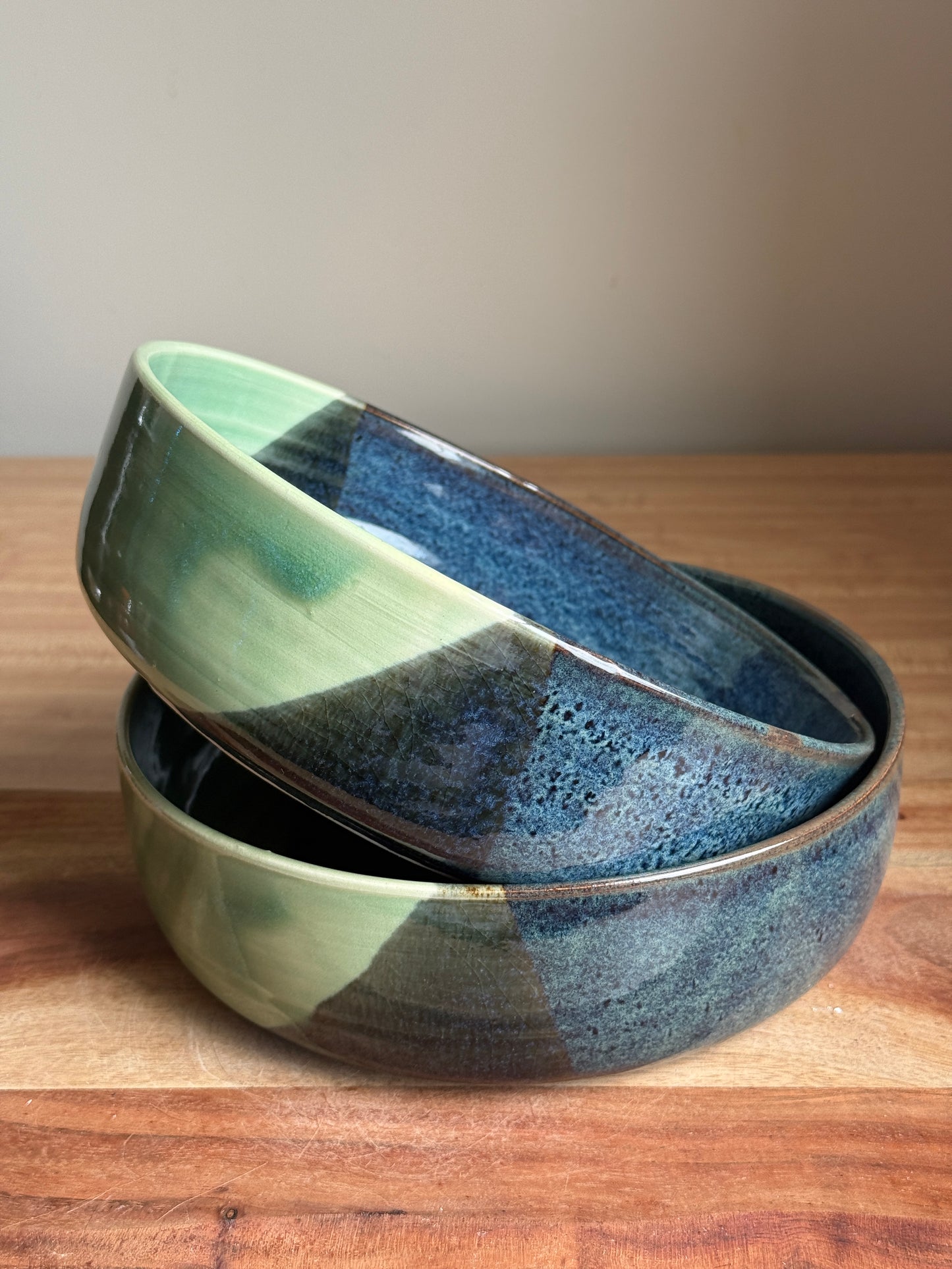 Blue/Green Bowl Plate Set