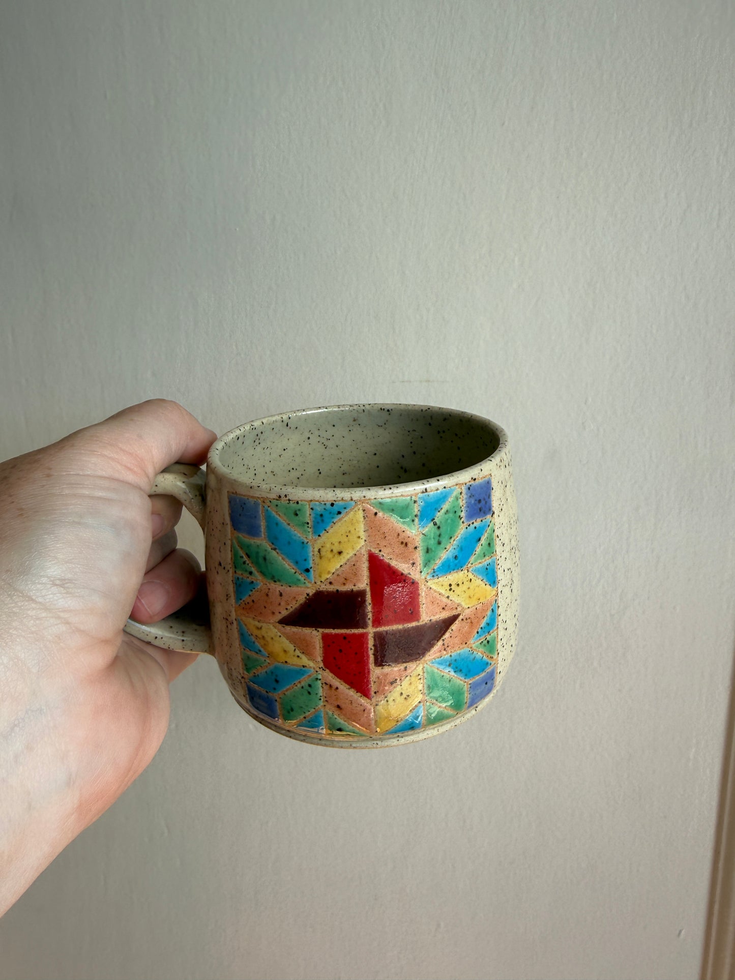 Rainbow Quilt Mug G
