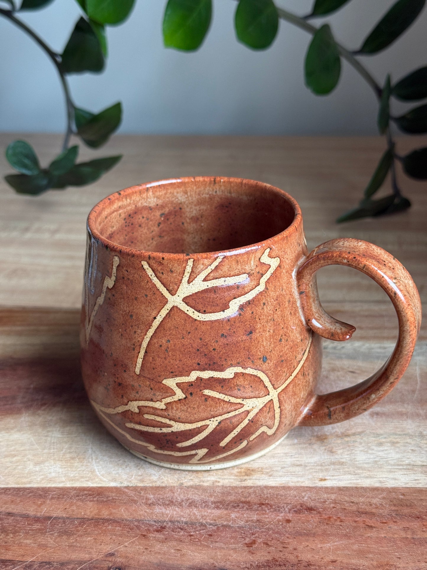 Nutmeg Fall Leaves Mug