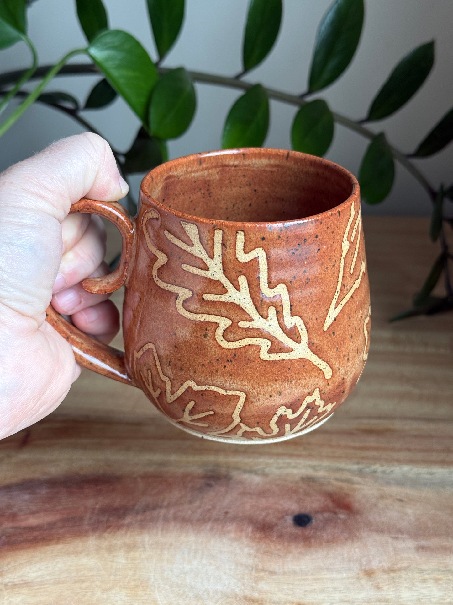 Nutmeg Fall Leaves Mug