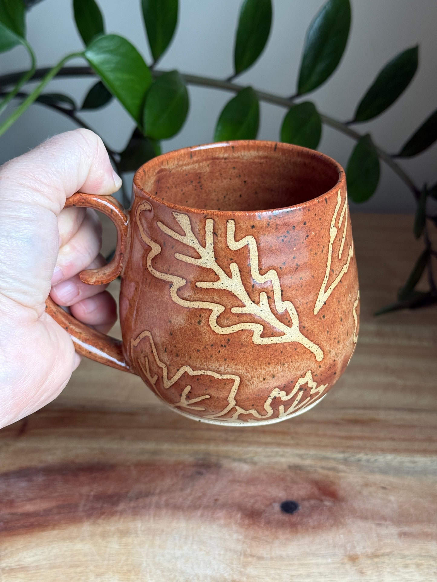 Nutmeg Fall Leaves Mug