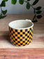 Orange and Black Checkered Ghost Mug
