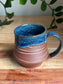 Marbled Angular Mug - Blue