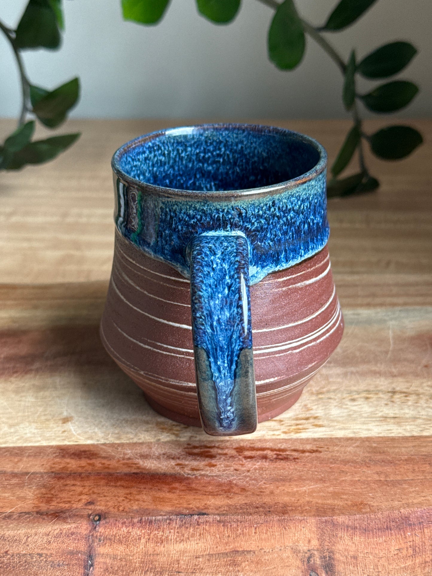 Marbled Angular Mug - Blue