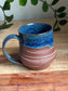 Marbled Angular Mug - Blue