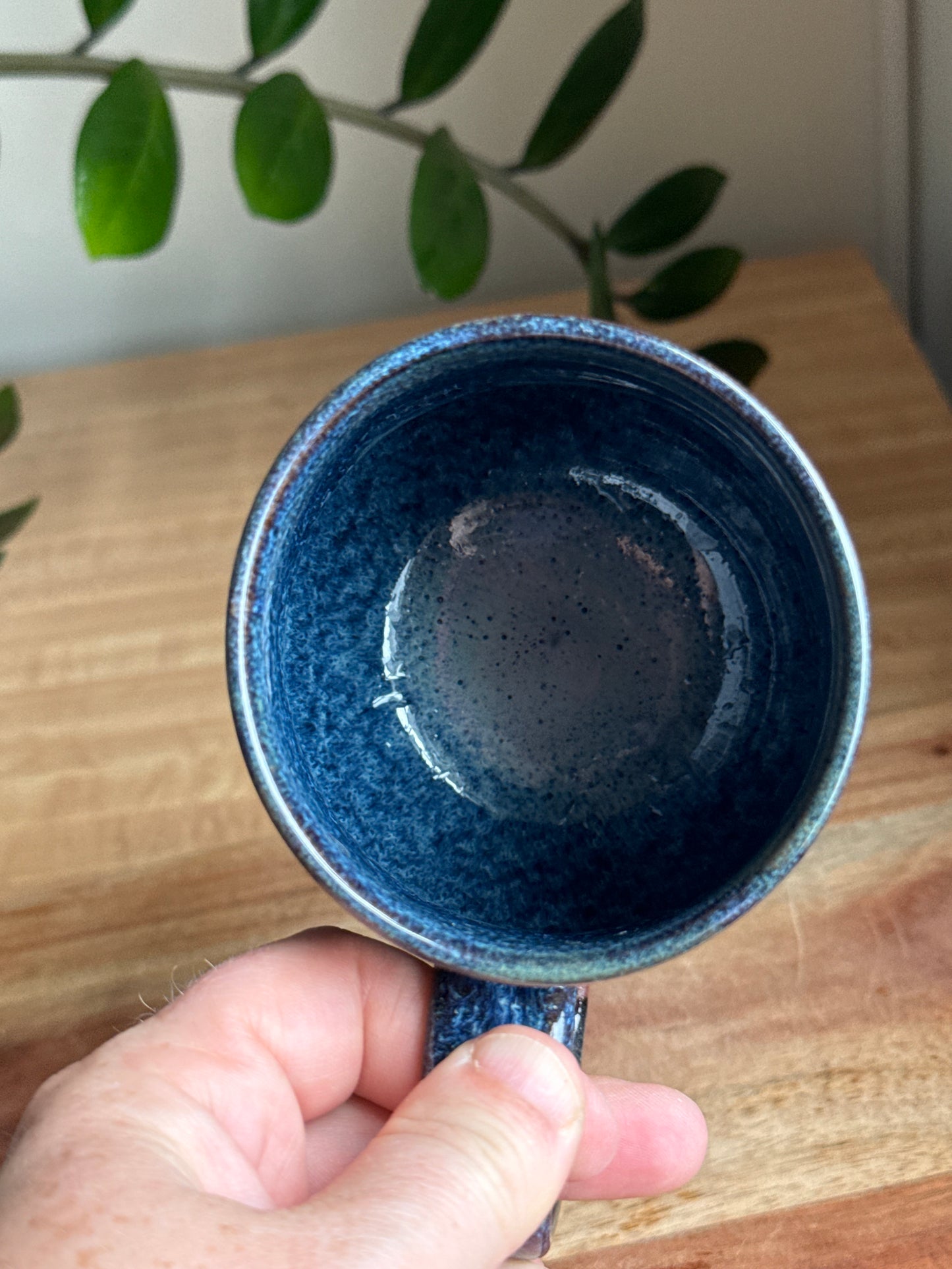 Marbled Angular Mug - Blue
