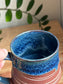 Marbled Angular Mug - Blue