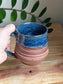 Marbled Angular Mug - Blue