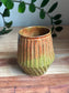 Green and Brown Carved Mug