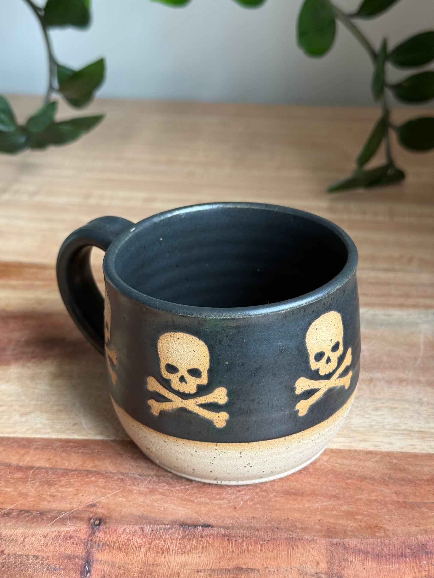 Black Skull and Crossbones Mug