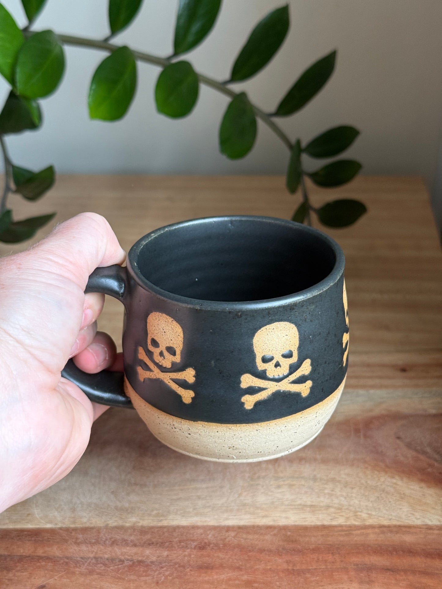 Black Skull and Crossbones Mug