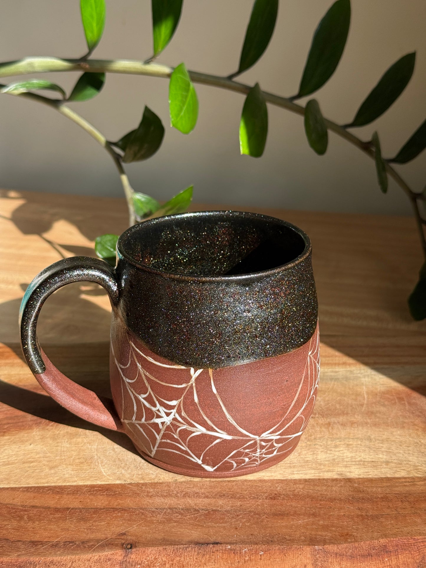 Sparkly Spiderweb Mug
