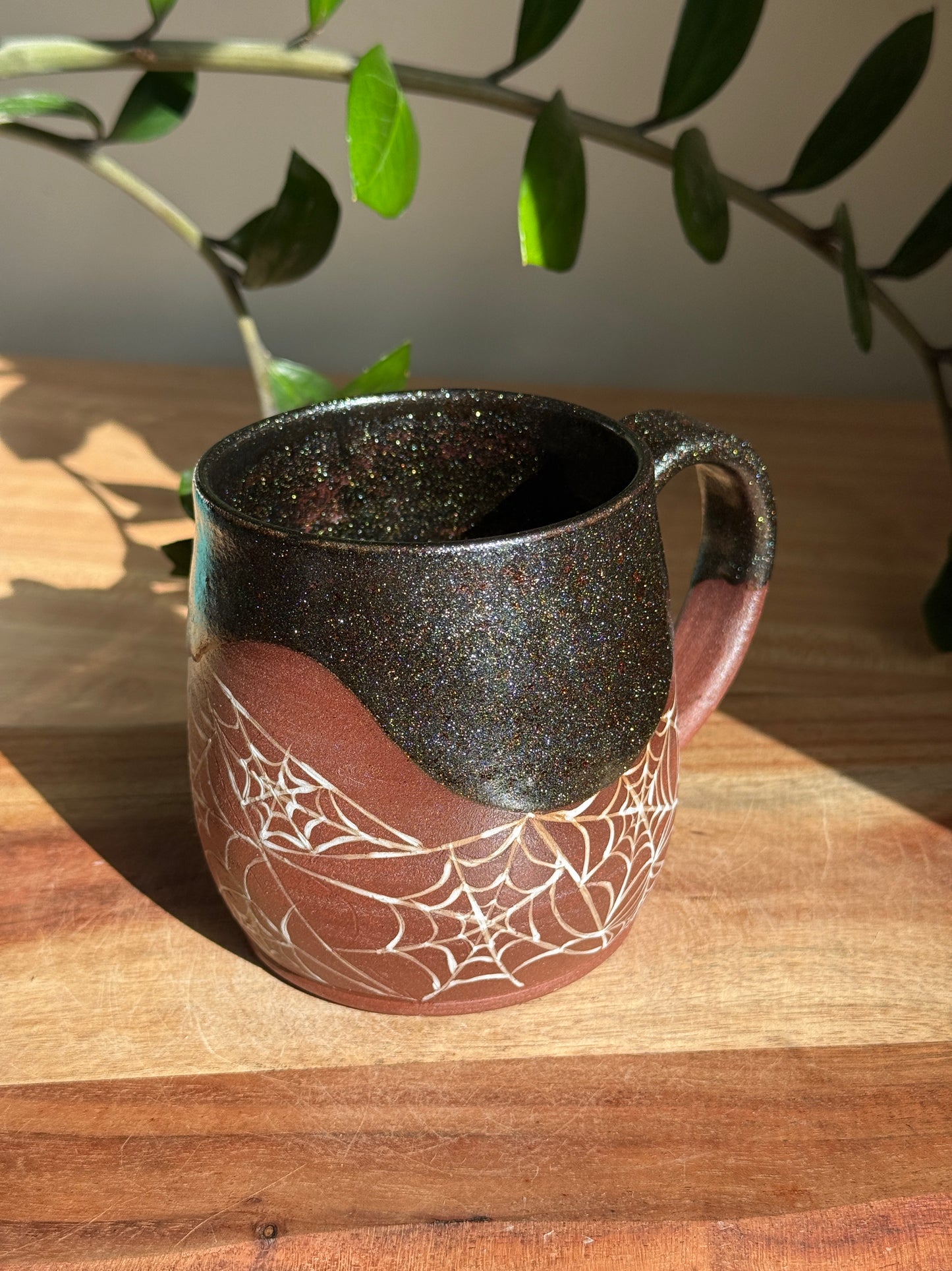 Sparkly Spiderweb Mug