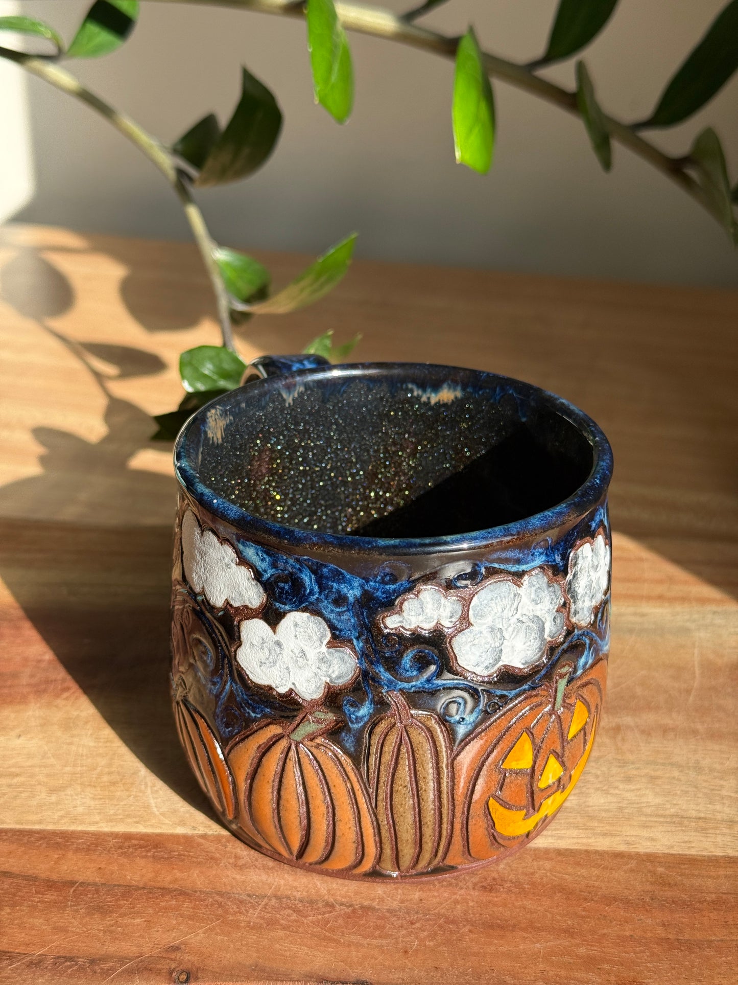 Carved Pumpkin Scene Mug