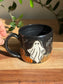 Carved Ghost Character and Pumpkin Scene Mug