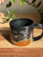 Carved Ghost Character and Pumpkin Scene Mug