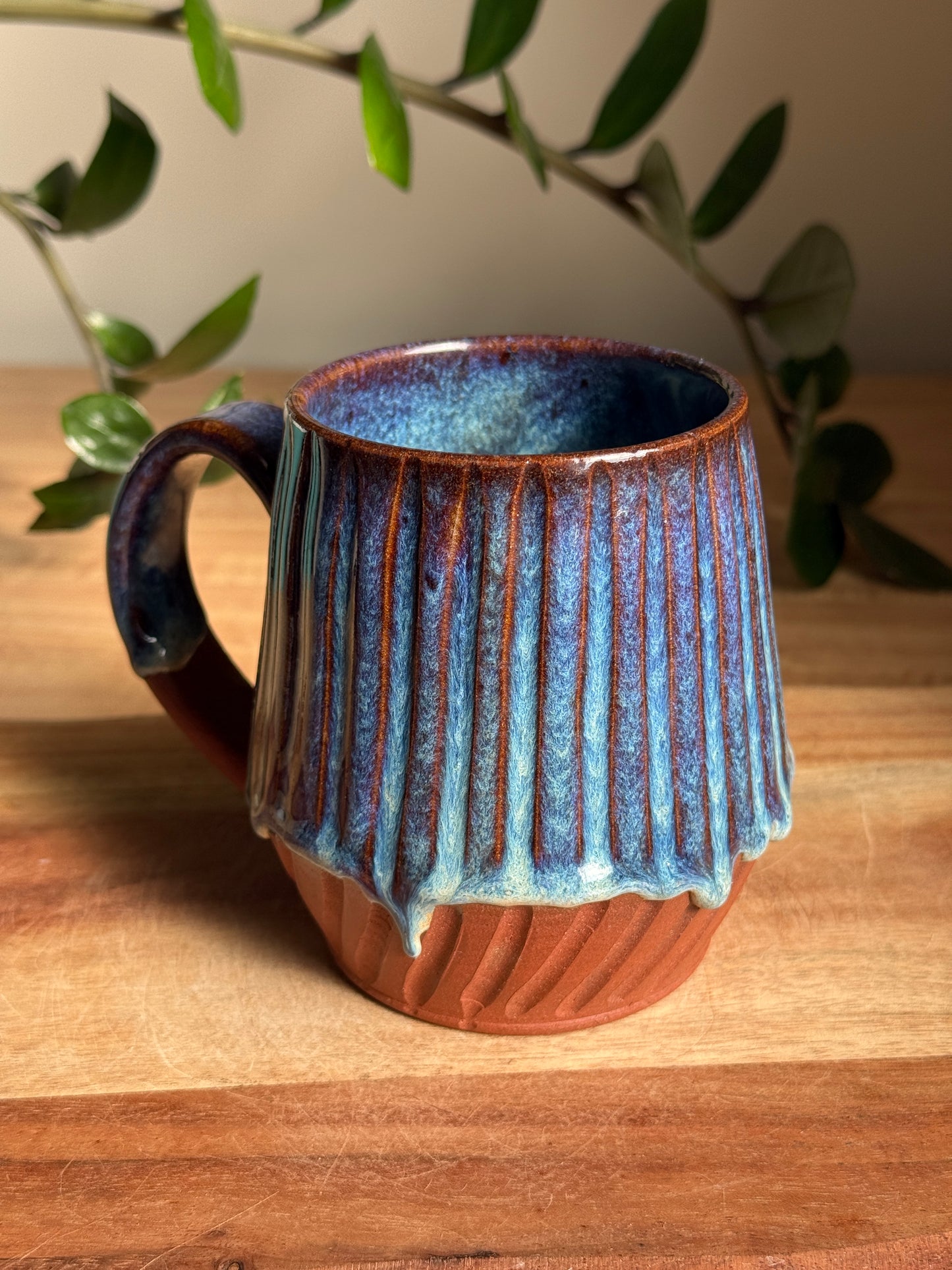 Carved Purple/Blue Mug