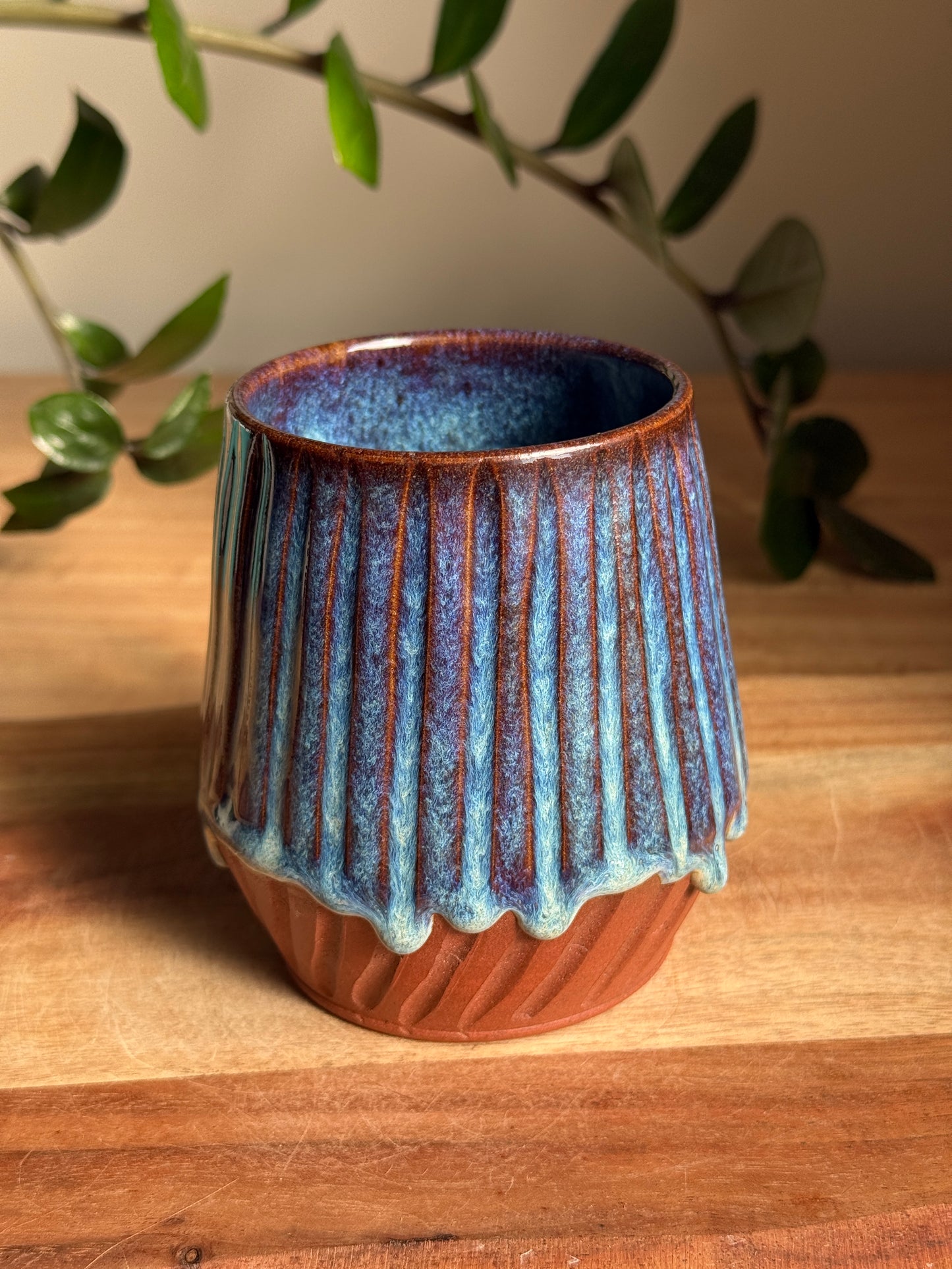 Carved Purple/Blue Mug