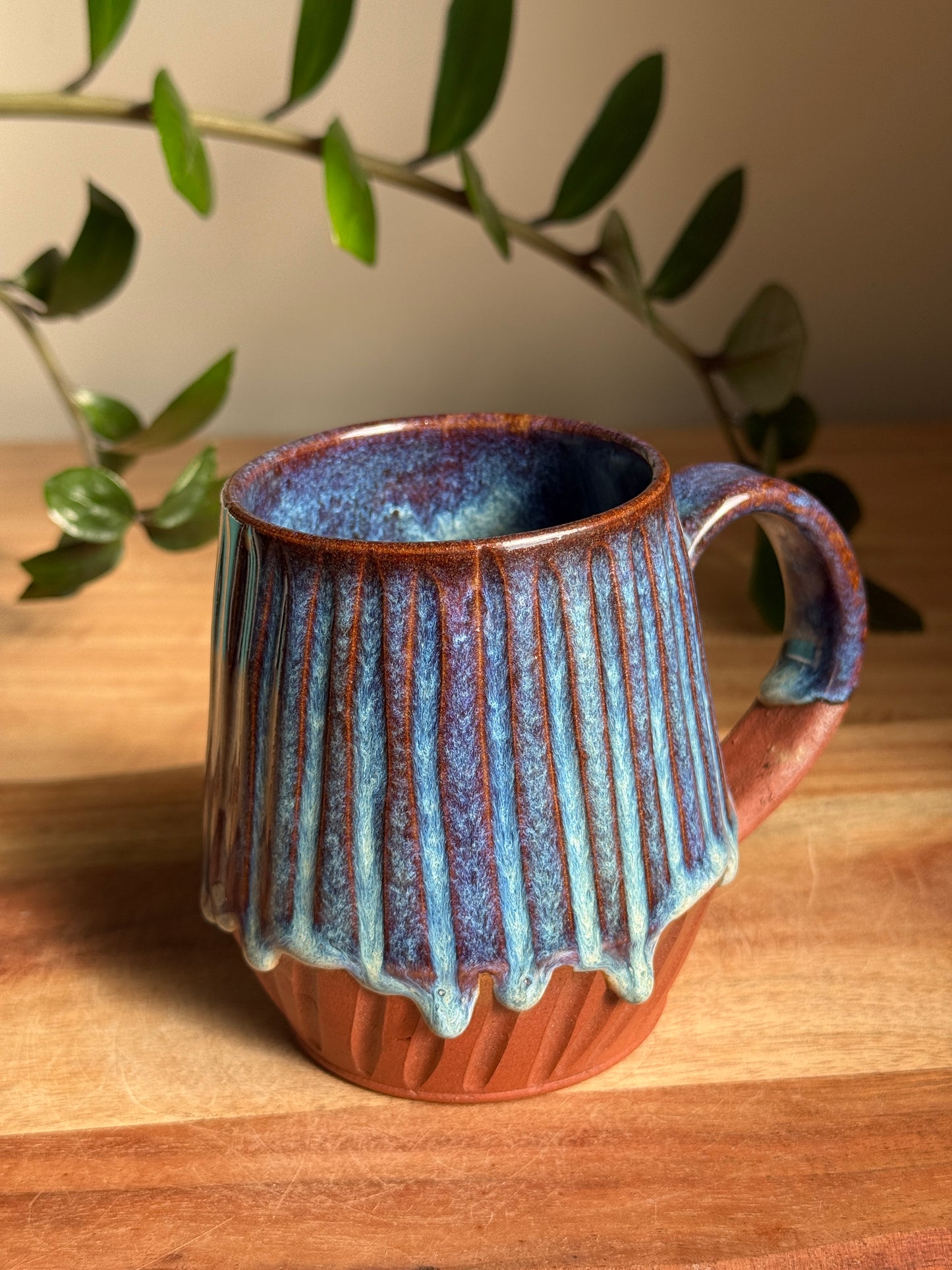 Carved Purple/Blue Mug