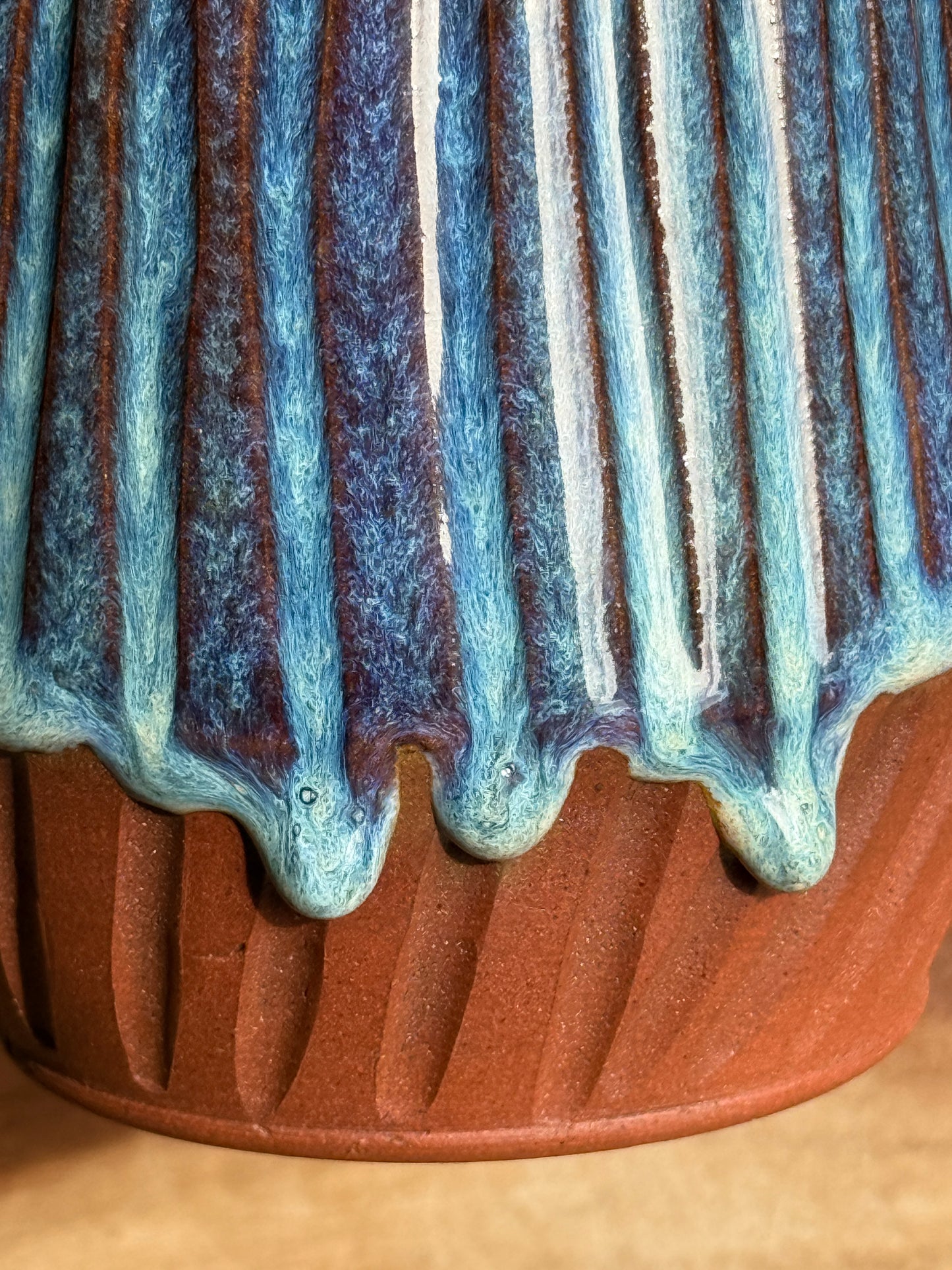 Carved Purple/Blue Mug