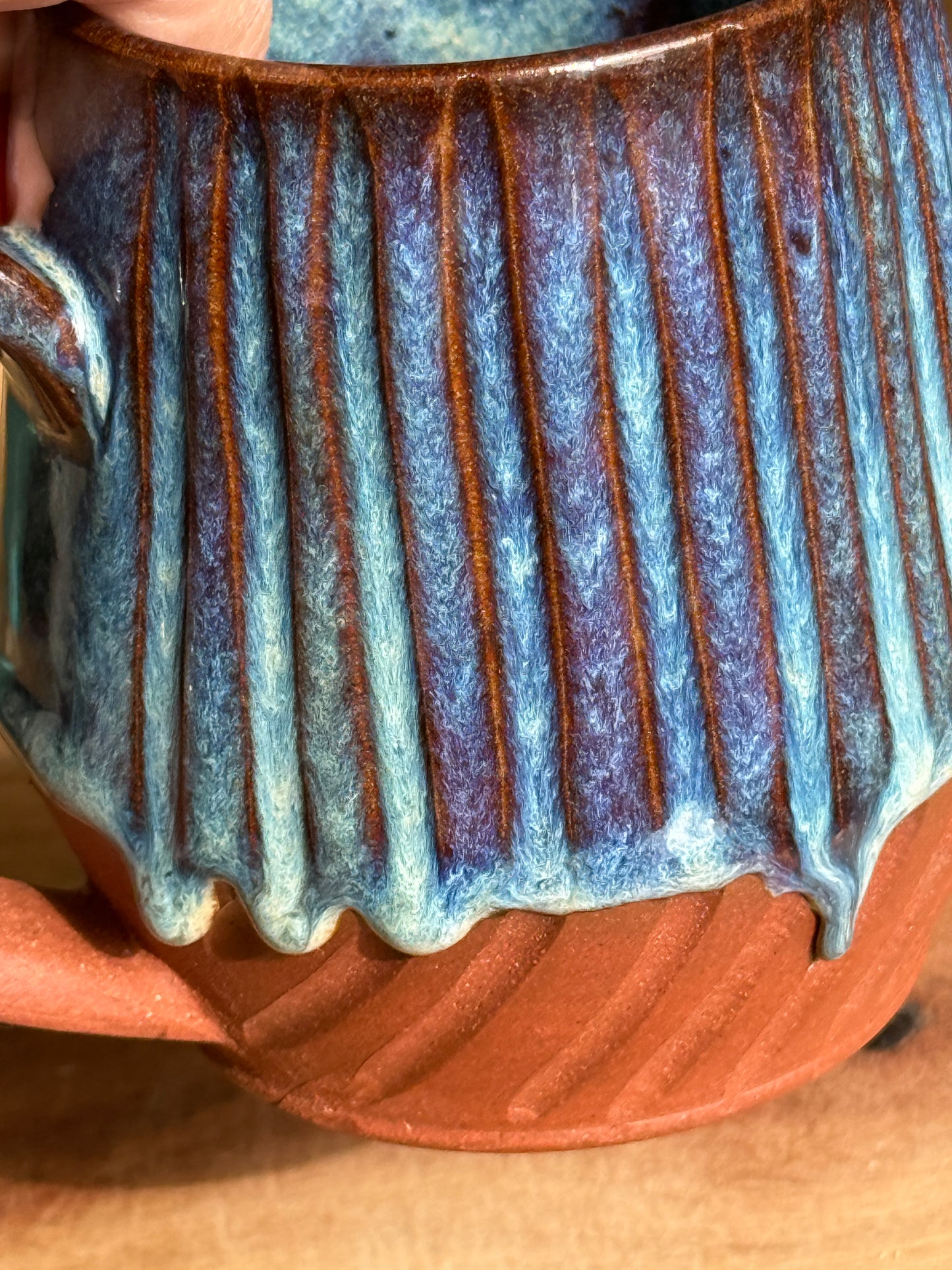 Carved Purple/Blue Mug