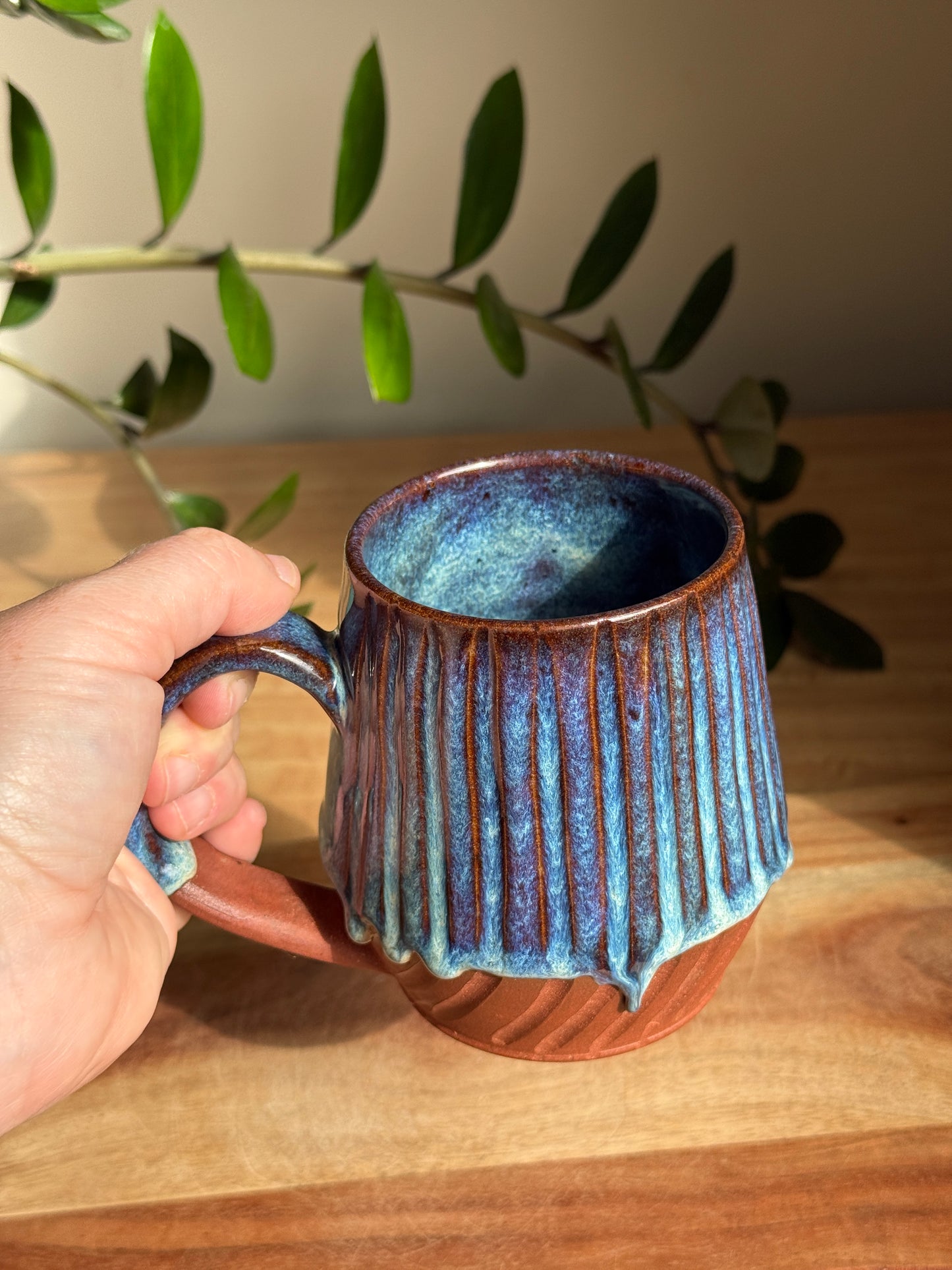 Carved Purple/Blue Mug