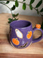 Purple Halloween Mug w. Pumpkin Thumbrest