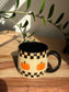 Checkered Pumpkin Mug