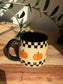 Checkered Pumpkin Mug