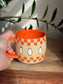 Checkered Ghost Mug