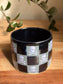 Blue/Black Checkered Skull Mug